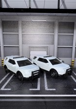 Lot Of 2 Matchbox Custom 2016 Unmarked Ford Interceptor SUV White Police Diecast