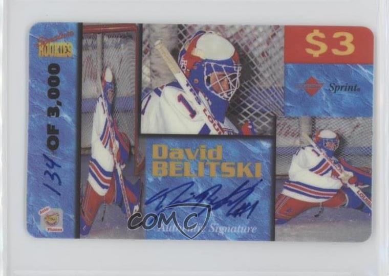 1995 Auto-Phonex Calling Card $3 Signatures 134/3000 David Belitski #5 Auto 0tc2