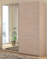Kleiderschrank SchiebetüRen SchwebetüRenschrank Eiche Spiegel Soft-Close 180 Cm