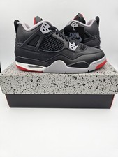 Nike Air Jordan Retro 4 GS Bred Reimagined 2024 Black Red Size 7Y FQ8213-006