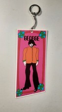 THE BEATLES = Original 1968 Yellow Sub Submarine Keychain George Harrison 