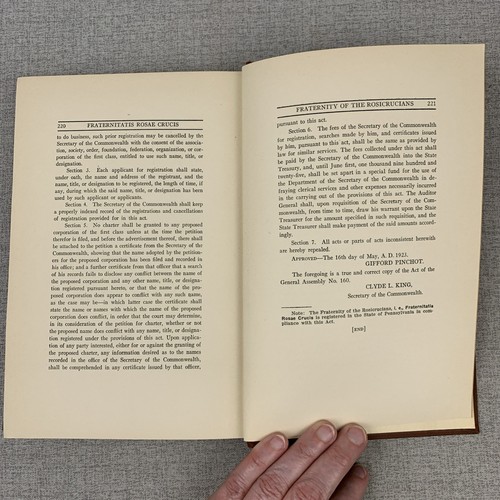 The Fraternitatis Rosae Crucis de R. Swinburne Clymer 1929 - Imagen 9 de 12