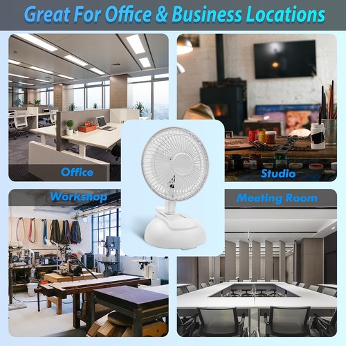 Personal Clip or Desk Fan with Removable Base, Portable Mini Bedroom Fan, 6 i... - Picture 5 of 6