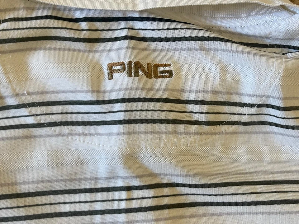 Ping Collection Men's White Stripe T- Shirt Size XL. - Image 3 of 4