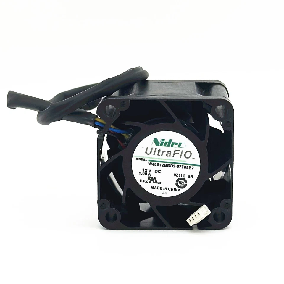 1PCS NIDEC W40S12BGD5-07T08B7 4CM 12V 1.0A Ant APW9 Server Power Fan 4P - Image 3 of 4