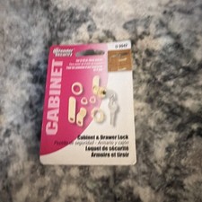 Prime-Line Bright Brass Gold Steel Cabinet/Drawer Lock