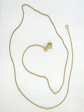 Vintage Italian made 14k solid gold curb link 585 RA Crown mark 1.8 g 17.5"