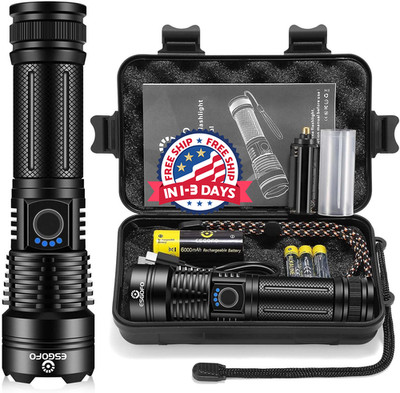 Linterna led recargable 2000 lumenes potente impermeable larga duracion camping