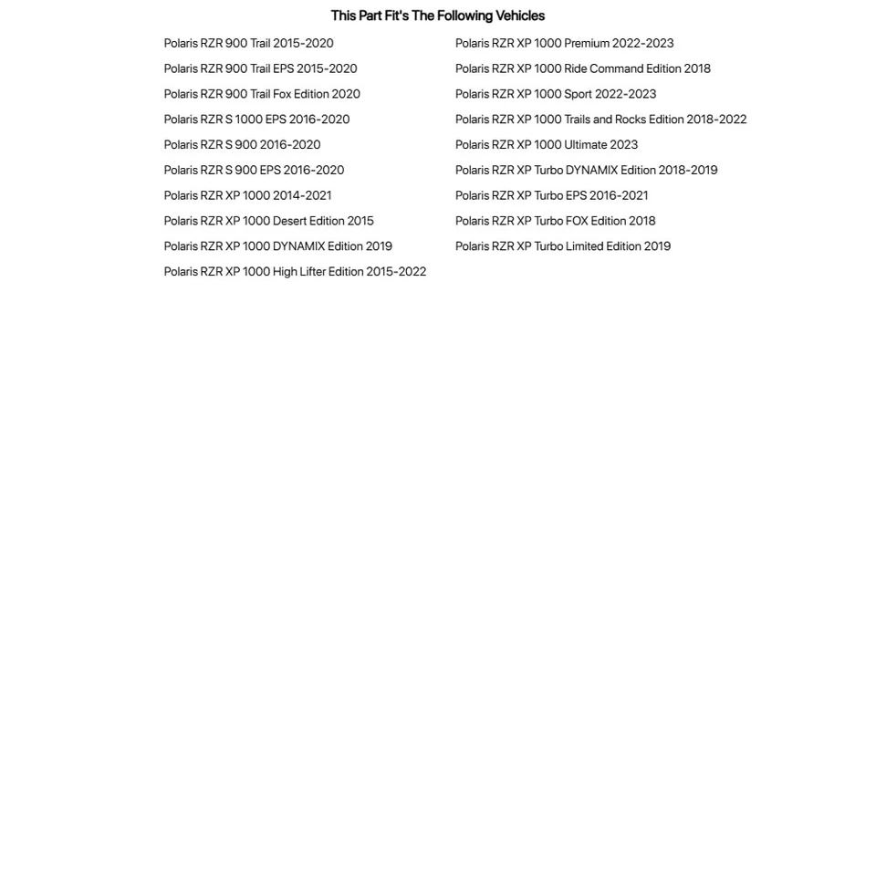 Tusk UTV Force Aluminum Roof Roof Only For POLARIS RZR S 900 2016-2020 Foto 2 de 4