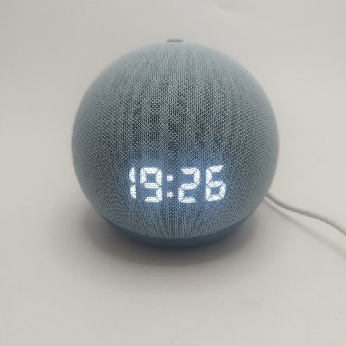 Amazon Echo Dot 4. Generation Alexa Smart Lautsprecher mit Uhr - Twilight Blue