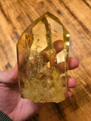 SUPER HIGH QUALITY! WATER CLEAR NATURAL CANARY YELLOW CITRINE CRYSTAL! RARE!
