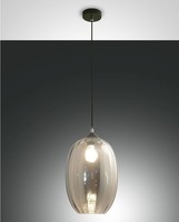 Pendelleuchte Esszimmer Schwarz Rauchglas Ø25 Cm E27 Blendarm HäNgelampe KüChe