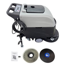 Commercial 110V 20" Brush Automatic Floor Scrubber Cleaning Machine Dual Tanks