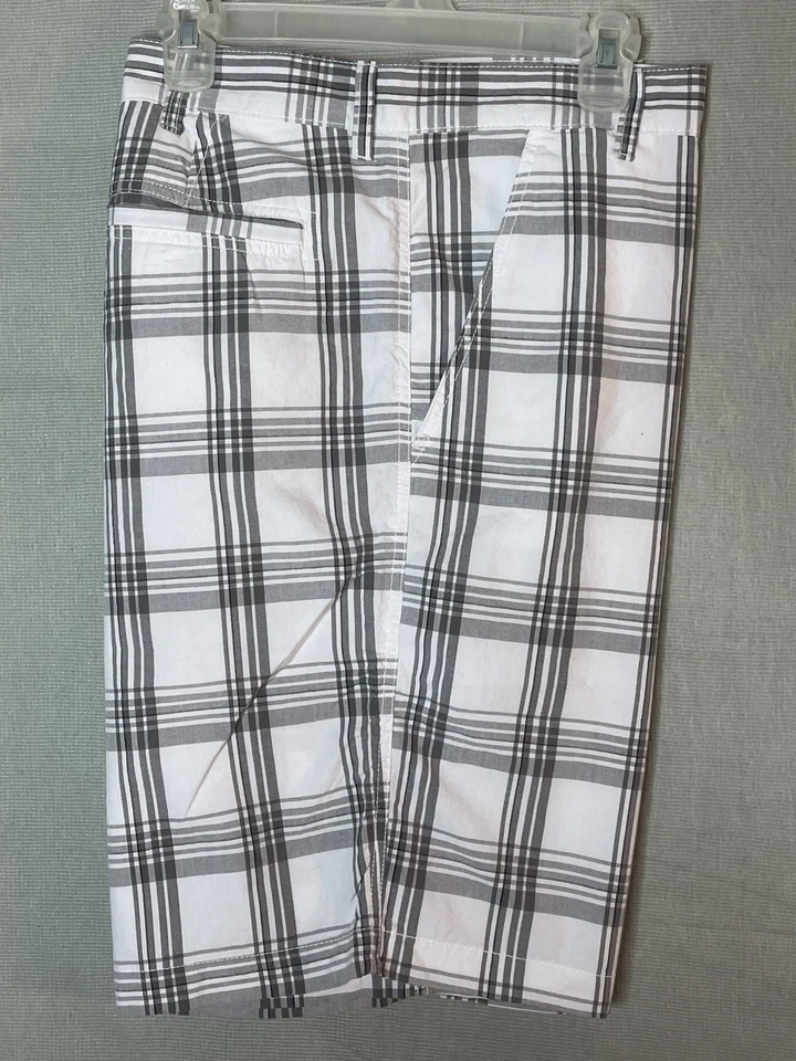 Pantalones Cortos Faded Glory Para Hombre Talla 42 Lote de 3 Blancos A Cuadros, Azul Sólido, Hoja Verde Foto 2 de 4