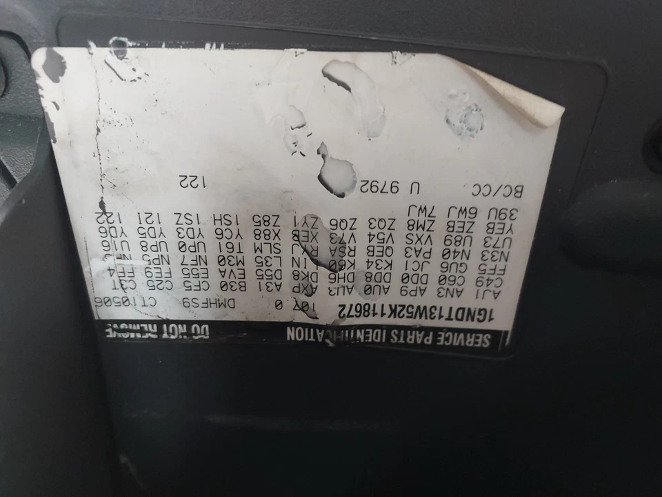 Chevrolet Chevy S10 Blazer GMC Sonoma Jimmy 1998-2005 guantera puerta gris oscuro Foto 3 de 4