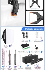 Read Neewer Photography Lighting Kit with Backdrops 8.5x10ft Stand 5700K LED