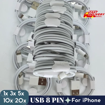 USB Charging Cable For iPhone 14 13 12 11 8 7 6 XS 6FT/3Ft Cord Fast Charger LOT