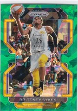 2022 Prizm WNBA FANATICS Green CRACKED ICE SP #151 Brittney Sykes - Los Angeles