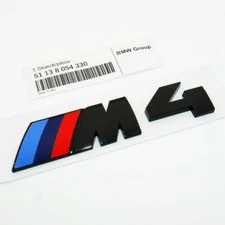 BMW BLACK M4 BADGE REAR EMBLEM GENUINE 51148068579