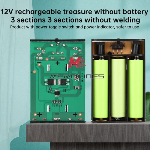 12V Rechargeable 3PCS 18650 Battery Box DIY Removable For Cellphone WiFi Router - Afbeelding 10 van 20