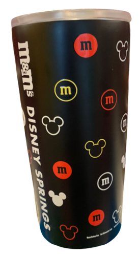 Disney Springs M&M's World Black Mickey Mouse Icon Travel Tumbler New with Tag - Bild 1 von 3