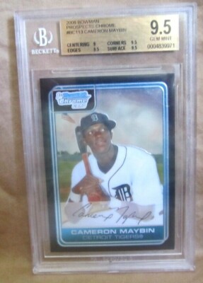 CAMERON MAYBIN RC 2006 Bowman Chrome ROOKIE BGS 9.5!DETROIT
