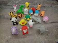 Japanese Iwako Animal Puzzle Eraser Bundle - Take Apart 3D Desk Pets - Lot of 20