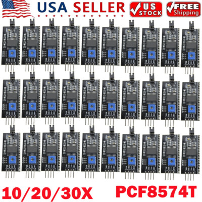 10/20/30X IIC I2C Serial Interface Board Module LCD1602 For Arduino PCF8574T NEW