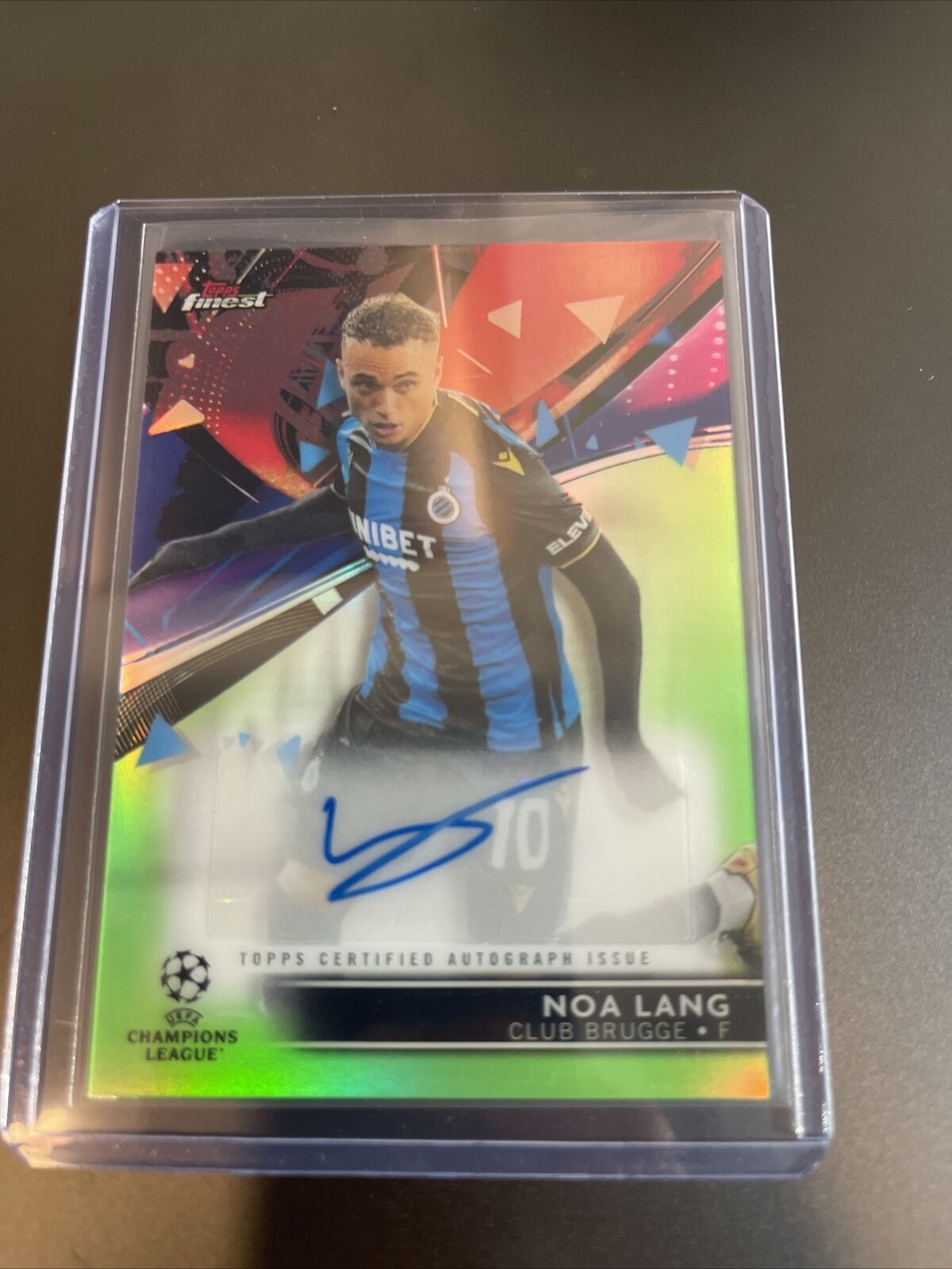 NOA LANG AUTO 2021-22 Topps Finest UEFA Champions League # BA-NL CLUB BRUGGE