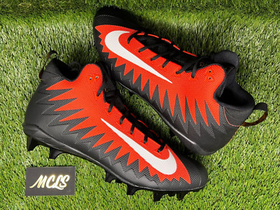 Nike Alpha Menace Pro Mid TD WD Blk/Orange Size 15 OSU Beavers Promo Cleats