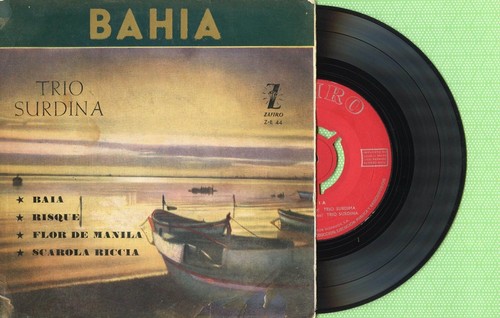TRIO SURDINA / Baia, Flor De Manila / ZAFIRO Z-E 44 Pressing Spain 1959 EP VG prezzo ebay