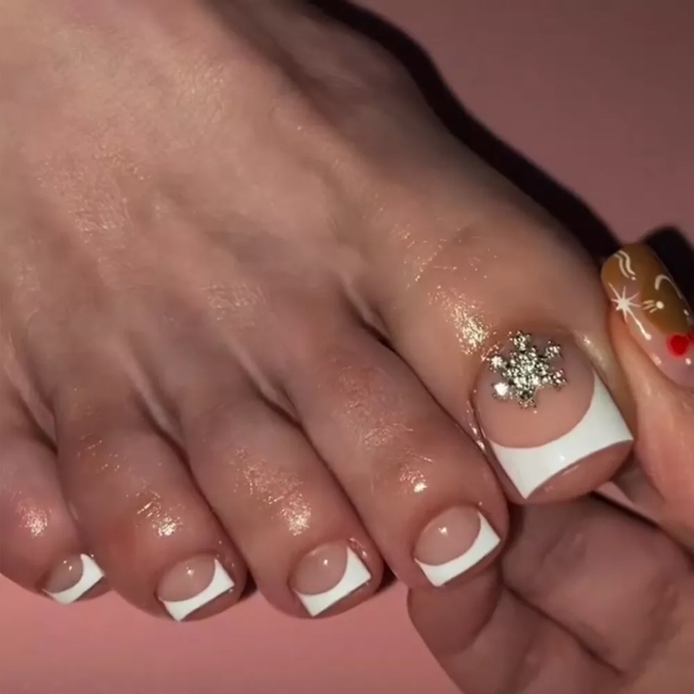 christmas toe nail art designs
