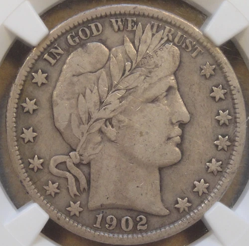 1902 Barber Half Dollar 50c NGC Certified VF25