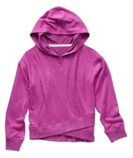 XERSION Girls L 14 Soft Hacci Knit Purple Orchid Long Sleeve Fleece Hoodie NWT