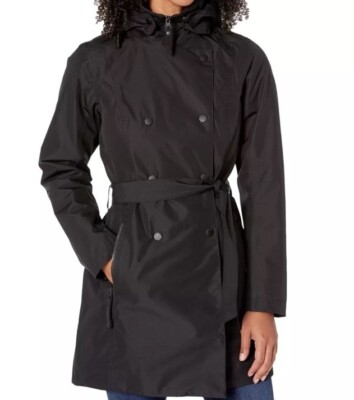 Helly Hansen V1313 Women's Black Welsey II Insulated Trench Coat Size M