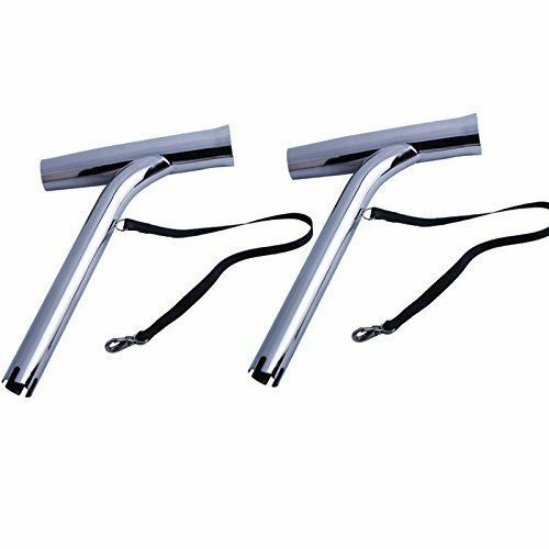 2X Boat Fishing Rod Holder Outrigger Plug-in Marine Stainless Steel Rod Pod