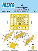 MW22 Special Hobby MPMM48007 L-4 Grasshopper Inside/Outside Mask Mask 1/48
