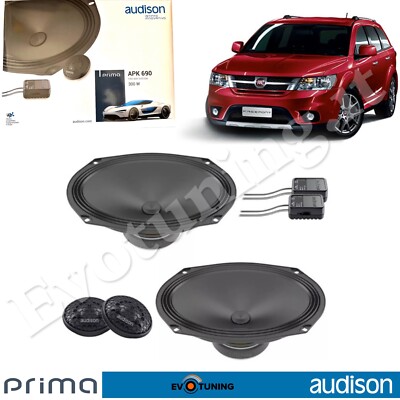 Kit 4 Lautsprecher Audison APK 690 6x9'' 15x23cm 2-Wege 100W 4Ω für Fiat Freemont