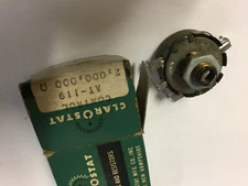 AT-119 PICK A SHAFT 2,000,000  OHM   CLAROSTAT POTENTIOMETER     NOS