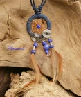 Dreamcatcher Necklace with Filigree Silver Wire Embellishments x
