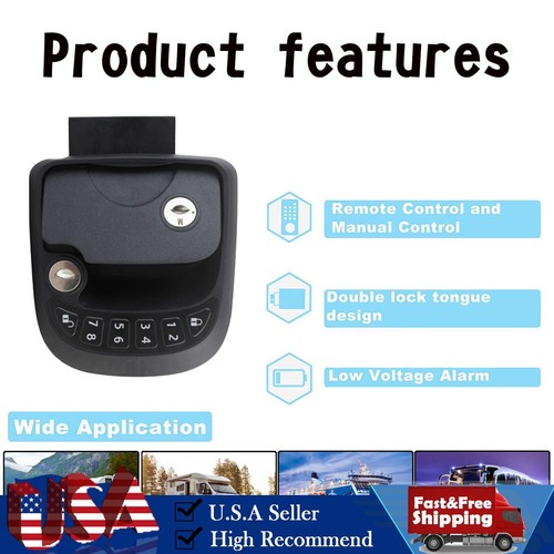 Door Lock Compact Keyless Entry Keypad ship Trailer w/ Remote Lock ...