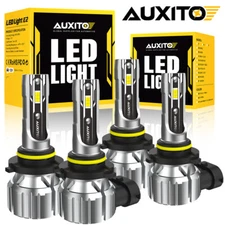 AUXITO 9005+9006 LED Headlight Bulbs Conversion Kit High Low Beam Bright White