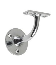 Polished Chrome Hand rail Handrail Bracket 75mm pack of 2/3/4/5/6 Heavy Duty