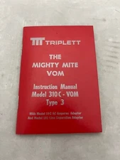 Vintage Triplett The Mighty Mite VOM Model 310C Type 3 Instruction Manual