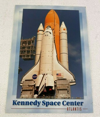 Kennedy Space Center Atlantis NASA Shuttle Rocket 1990's Vintage Postcard