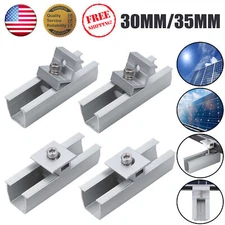 1/4/10Pack Solar Panel Mounting End Clamp Adjustable 30mm/35mm