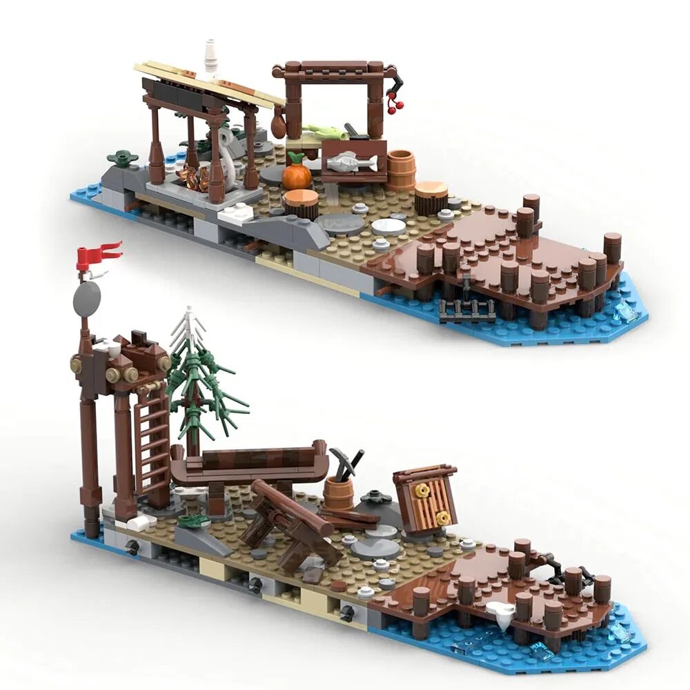 MOC Viking Village Expansion Building Blocks Set 584 Bricks for
