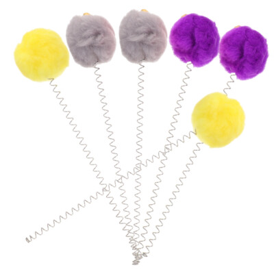 6Pcs Self-teasing Stick Kitten Toy Suction Cup Spring Wand Toy Cat Pole Toy US