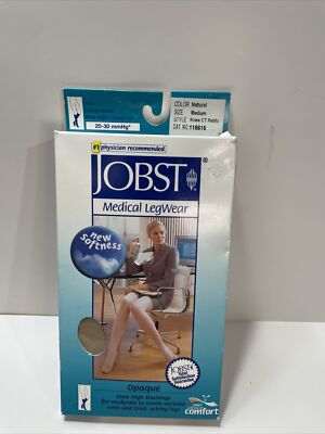 Jobst Relief 20-30 mmHg Closed Toe Knee Highs 115615 NATURAL MEDIUM PETITE