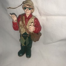 Mera Vic Inc Christmas Ornament Fisherman Fish Fly 1998